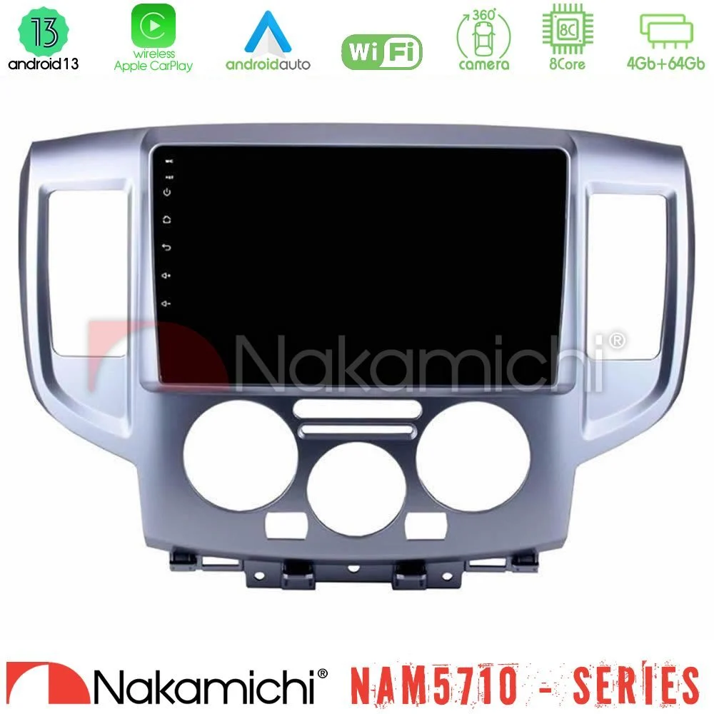 Nakamichi NAM5710 Series 8Core Android13 4+64GB Nissan NV200 Navigation Multimedia Tablet 9"
