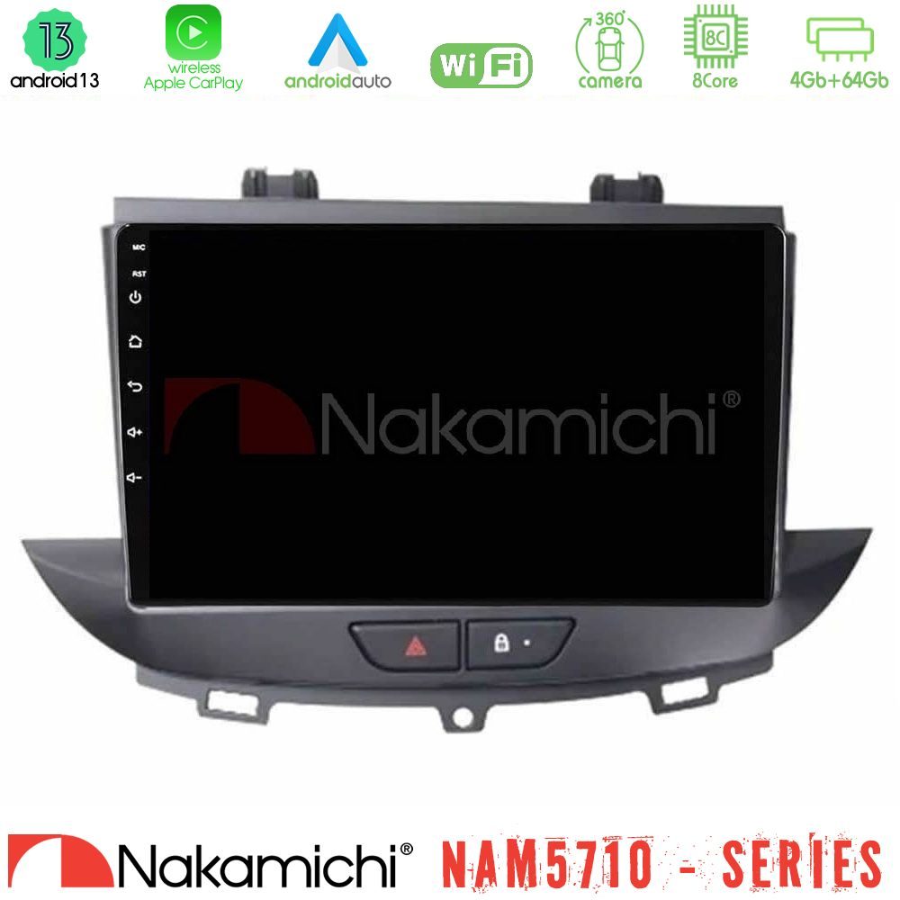 Nakamichi NAM5710 Series 8Core Android13 4+64GB Opel Grandland/Crossland X Navigation Multimedia Tablet 9"
