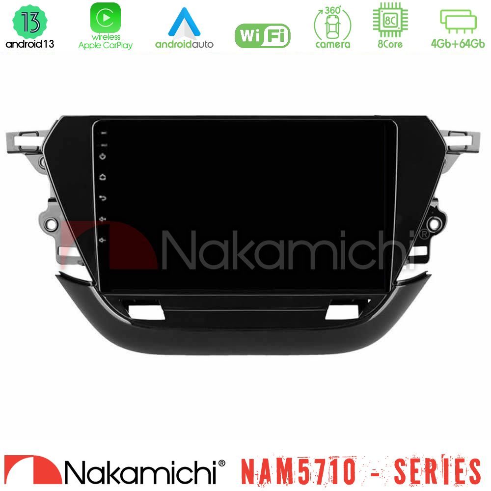 Nakamichi NAM5710 Series 8Core Android13 4+64GB  Opel Corsa F 2019-2023 Navigation Multimedia Tablet 9"