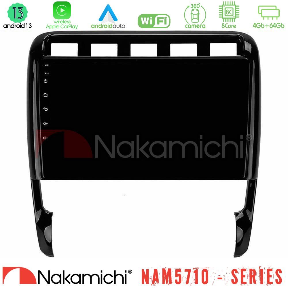 Nakamichi NAM5710 Series 8Core Android13 4+64GB  Porsche Cayenne 2003-2010 Navigation Multimedia Tablet 9"