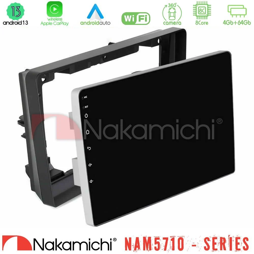 Nakamichi NAM5710 Series 8Core Android13 4+64GB Peugeot 308 2013-2020 Navigation Multimedia Tablet 9"
