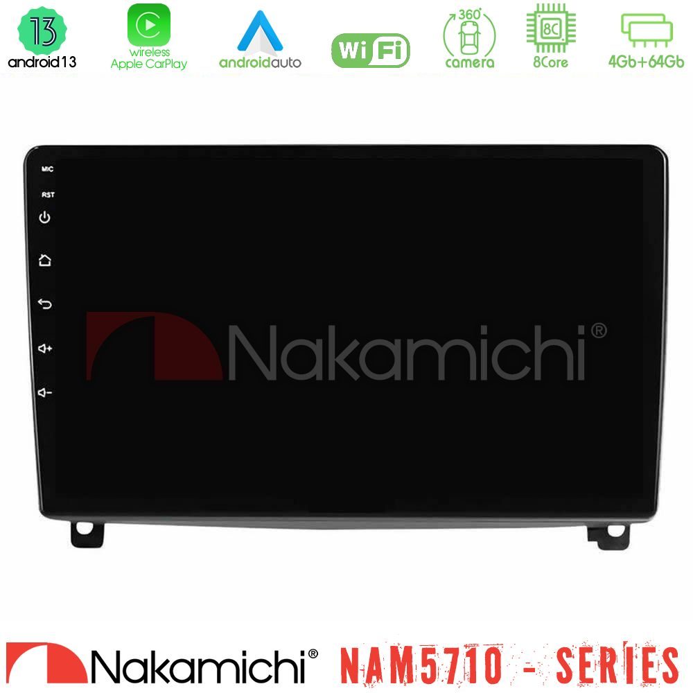 Nakamichi NAM5710 Series 8Core Android13 4+64GB  Peugeot 407 Navigation Multimedia Tablet 9"
