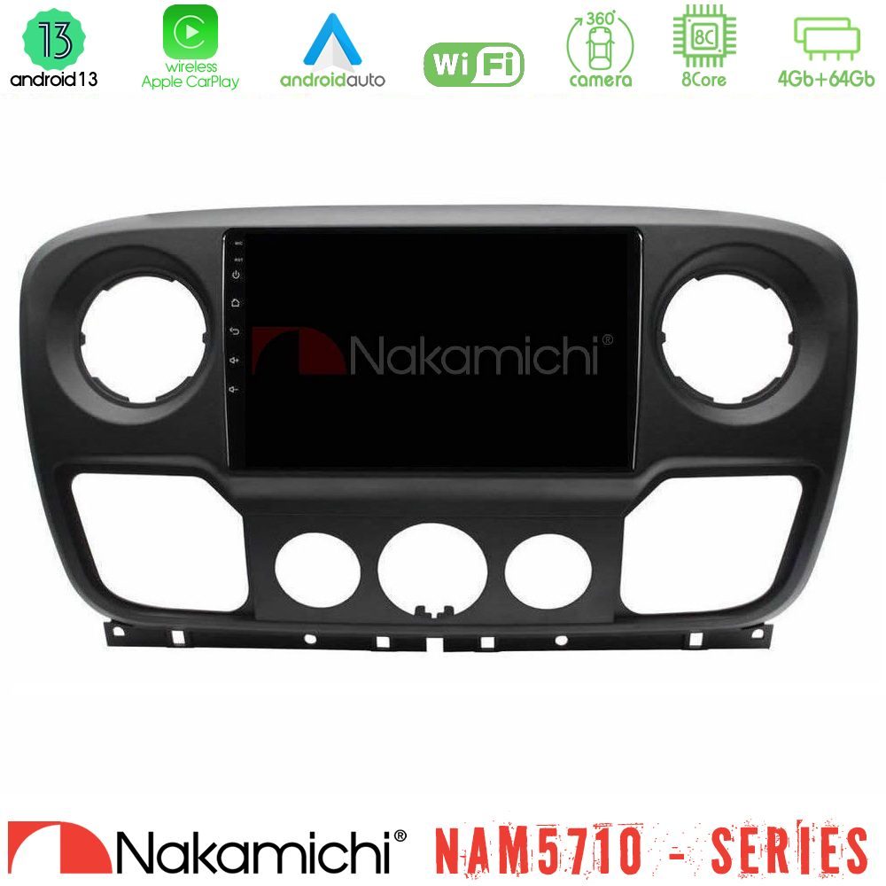 Nakamichi NAM5710 Series 8Core Android13 4+64GB Renault/Nissan/Opel Navigation Multimedia Tablet 10"