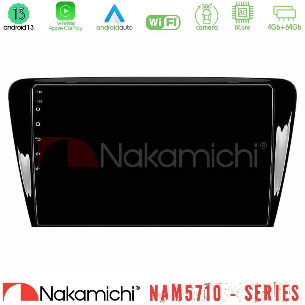 Nakamichi NAM5710 Series 8Core Android13 4+64GB Skoda Octavia 7 Navigation Multimedia Tablet 10"