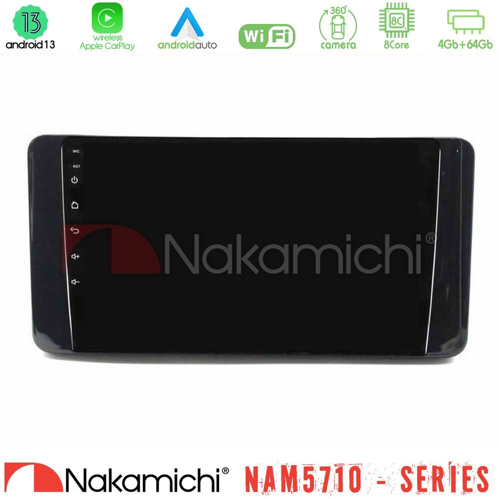 Nakamichi NAM5710 Series 8Core Android13 4+64GB Skoda Kamiq 2019-2022 Navigation Multimedia Tablet 9"