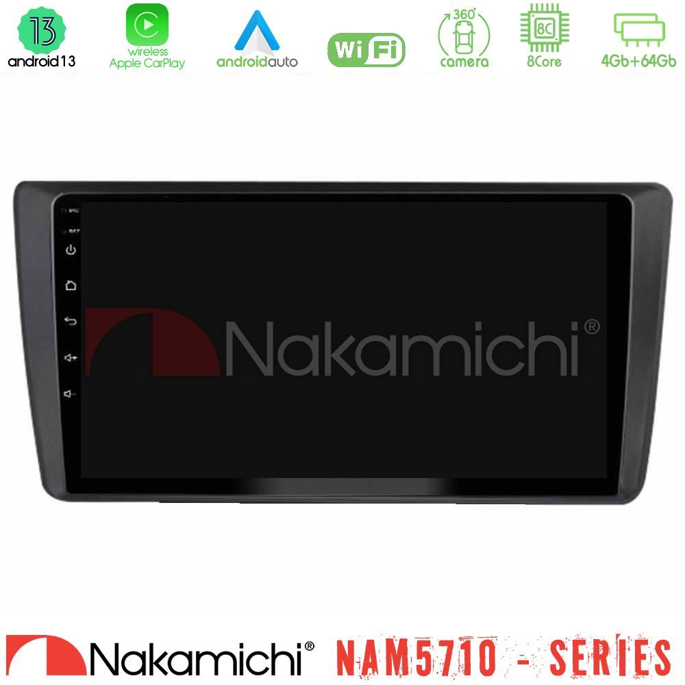 Nakamichi NAM5710 Series 8Core Android13 4+64GB Skoda Octavia 2004-2012 Navigation Multimedia Tablet 9"