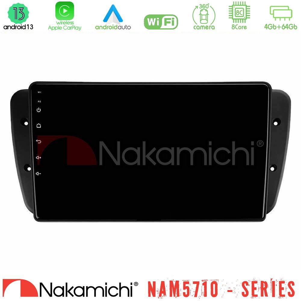Nakamichi NAM5710 Series 8Core Android13 4+64GB Seat Ibiza 2008-2012 Navigation Multimedia Tablet 9"