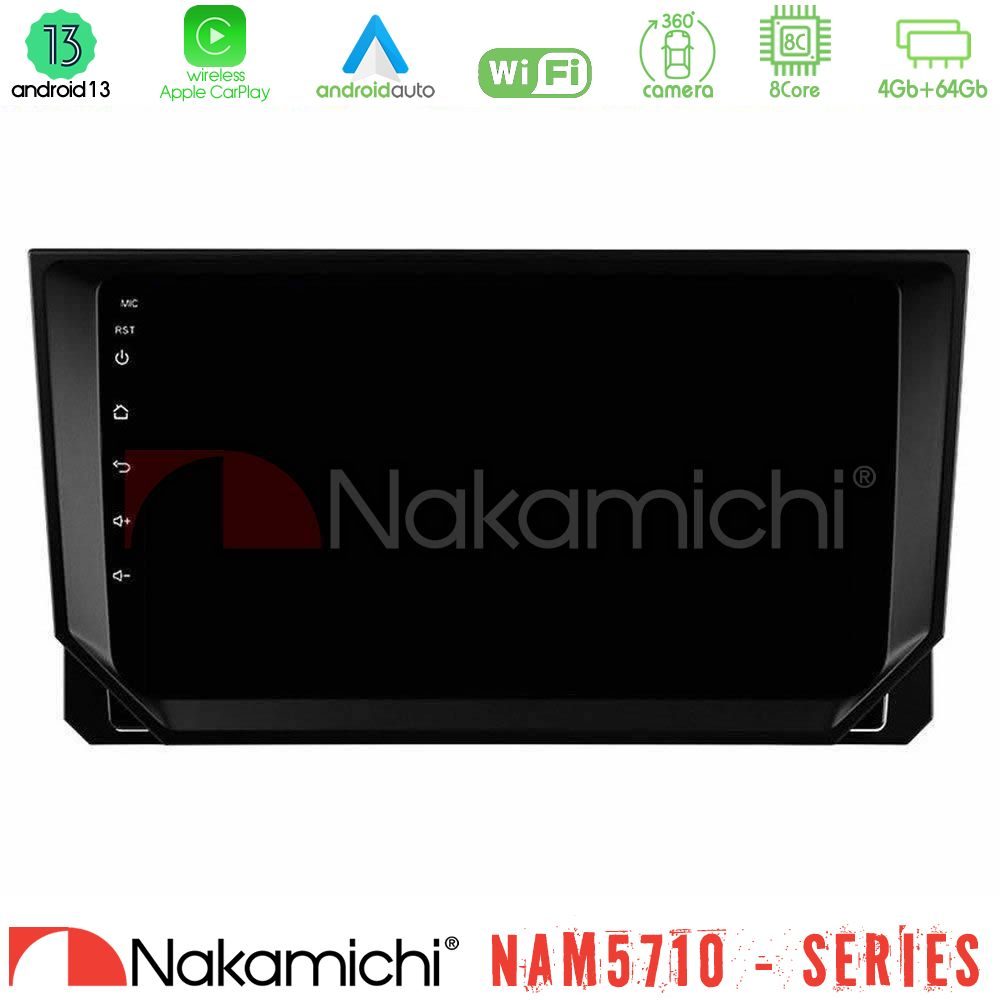 Nakamichi NAM5710 Series 8Core Android13 4+64GB Seat Arona/Ibiza Navigation Multimedia Tablet 9"