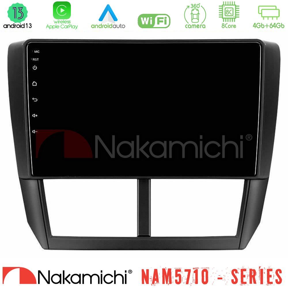 Nakamichi NAM5710 Series 8Core Android13 4+64GB  Subaru Forester Navigation Multimedia Tablet 9"