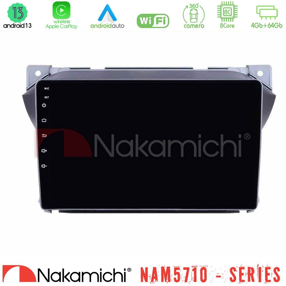 Nakamichi NAM5710 Series 8Core Android13 4+64GB Suzuki Alto amp; Nissan Pixo Navigation Multimedia Tablet 9"