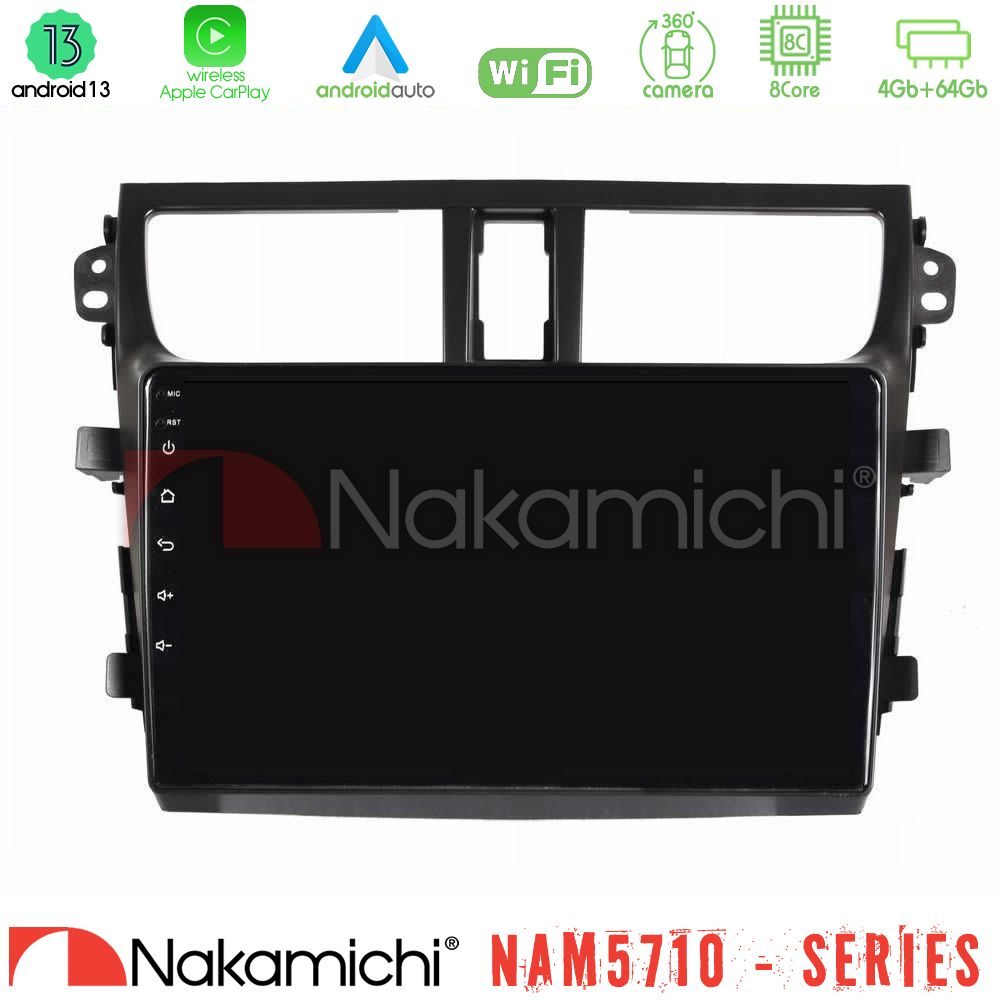 Nakamichi NAM5710 Series 8Core Android13 4+64GB Suzuki Celerio 2014-2020 Navigation Multimedia Tablet 9"