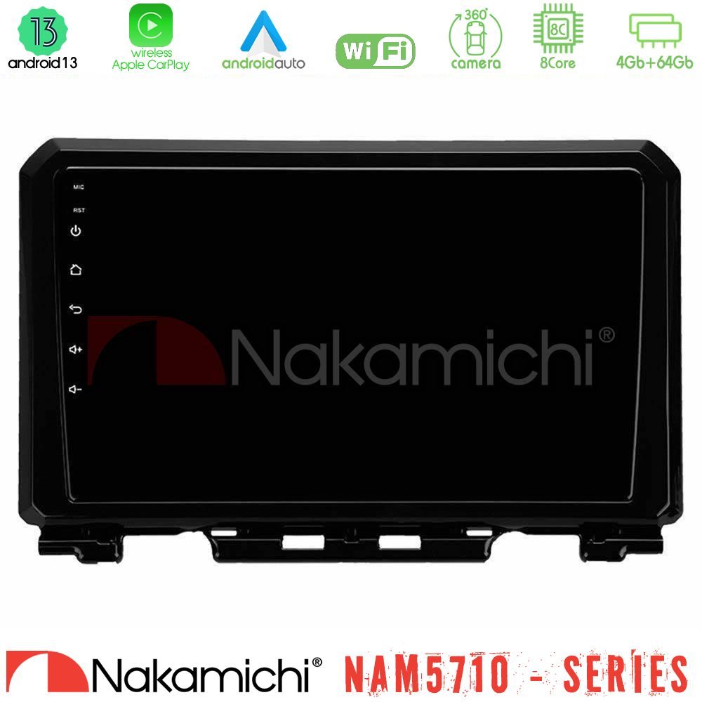 Nakamichi NAM5710 Series 8Core Android13 4+64GB Suzuki Jimny 2018-2022 Navigation Multimedia Tablet 9"
