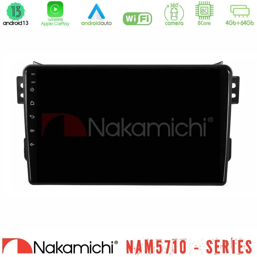 Nakamichi NAM5710 Series 8Core Android13 4+64GB  Suzuki Splash amp; Opel Agila 2008-2014 Navigation Multimedia Tablet 9"