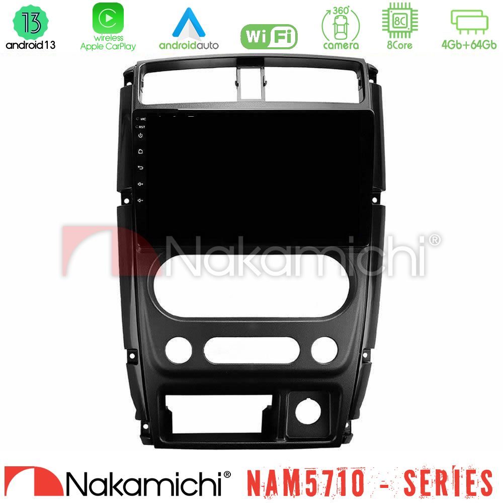 Nakamichi NAM5710 Series 8Core Android13 4+64GB  Suzuki Jimny 2007-2017 Navigation Multimedia Tablet 9"