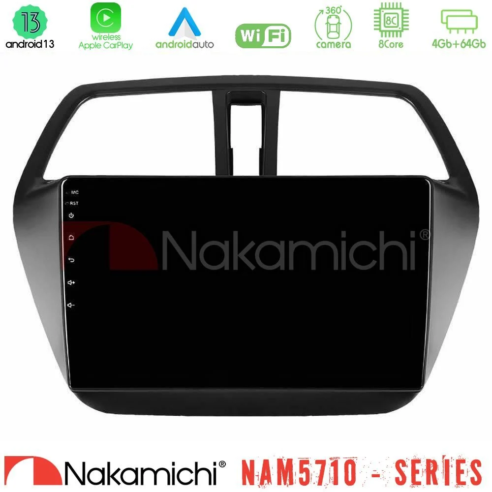 Nakamichi NAM5710 Series 8Core Android13 4+64GB Suzuki SX4 S-Cross Navigation Multimedia Tablet 9"