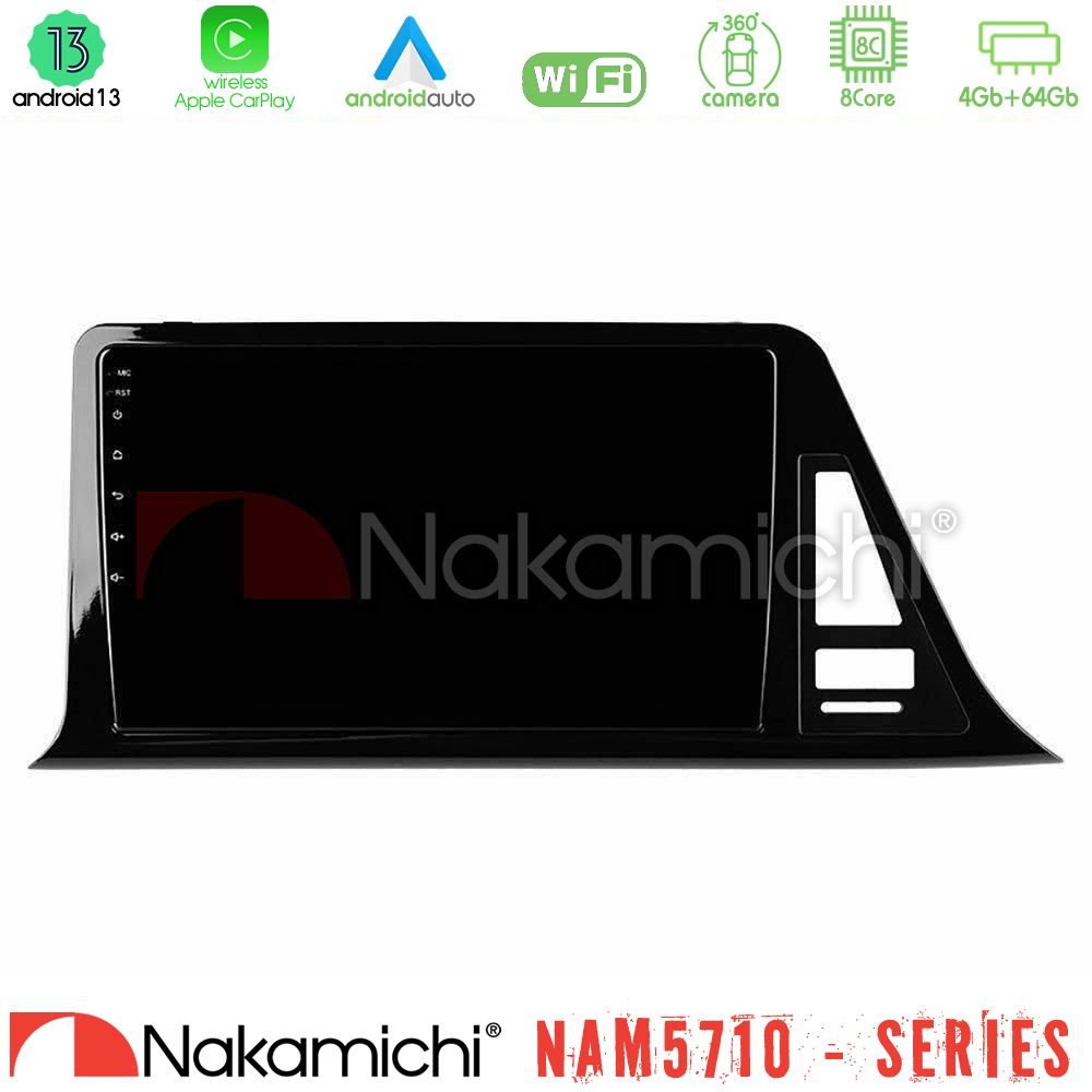 Nakamichi NAM5710 Series 8Core Android13 4+64GB  Toyota CH-R (Χωρίς Εργ.Οθόνη) Navigation Multimedia Tablet 9"