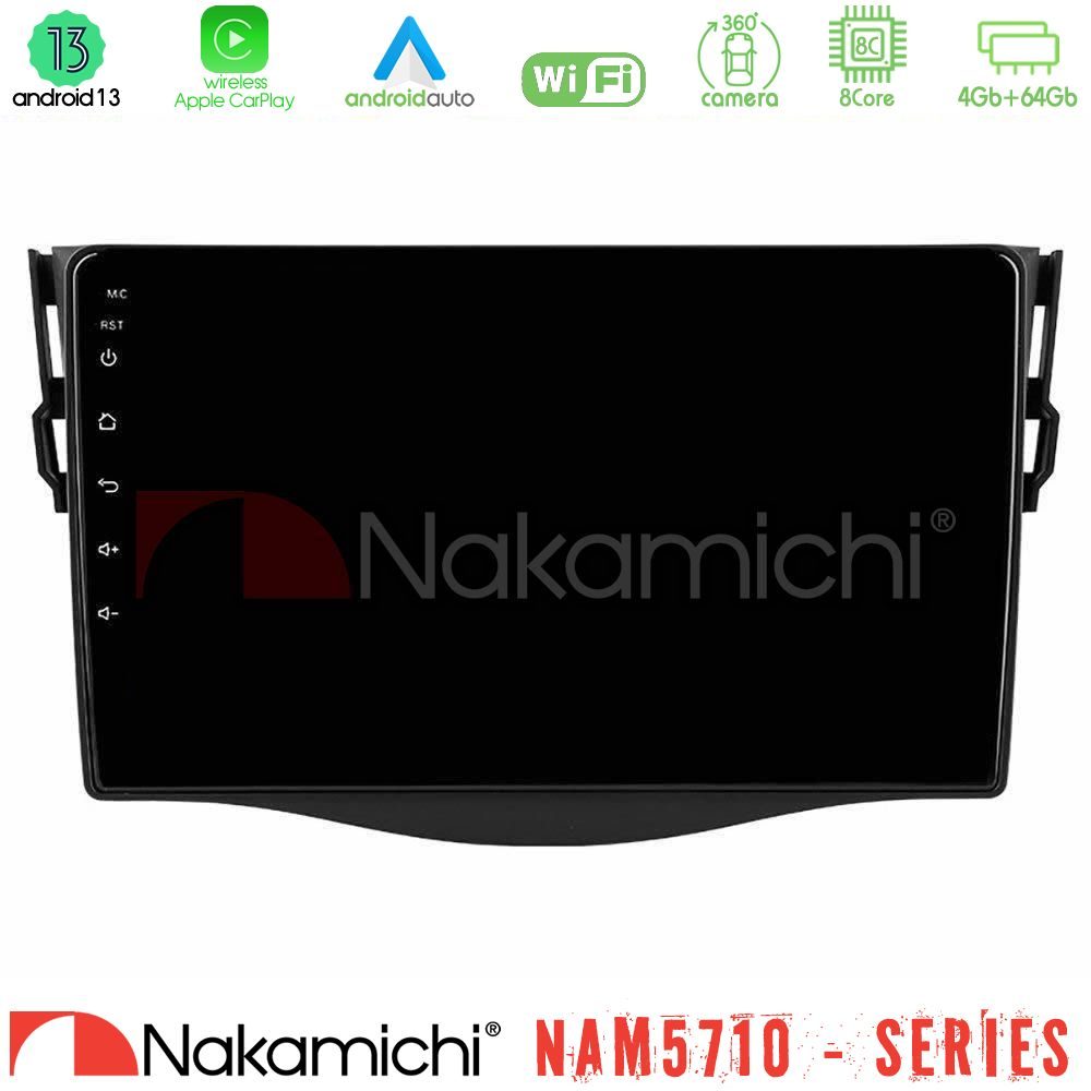 Nakamichi NAM5710 Series 8Core Android13 4+64GB  Toyota RAV4 Navigation Multimedia Tablet 9"
