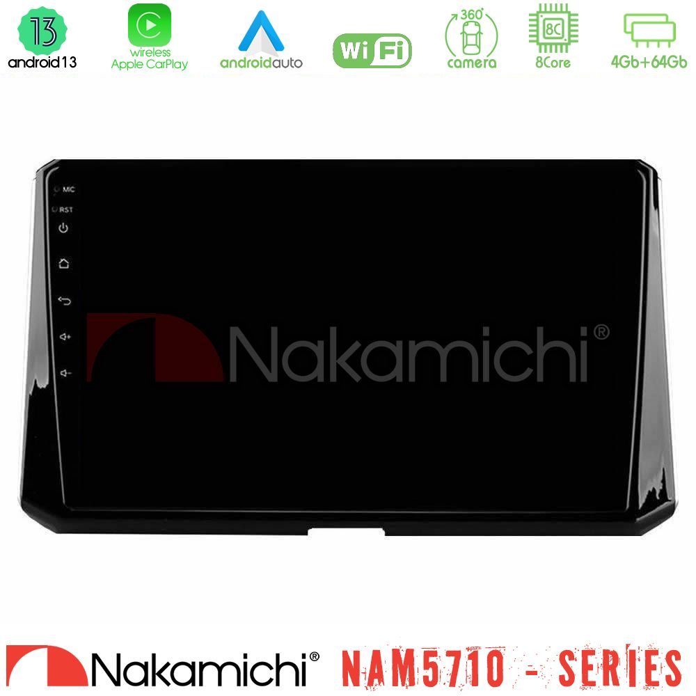 Nakamichi NAM5710 Series 8Core Android13 4+64GB  Toyota Corolla 2019-2022 Navigation Multimedia Tablet 10"