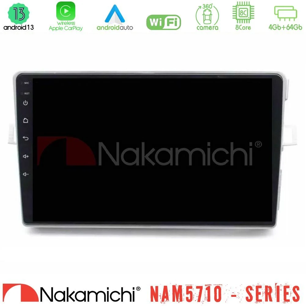 Nakamichi NAM5710 Series 8Core Android13 4+64GB Toyota Verso 2009-2018 Navigation Multimedia Tablet 9"