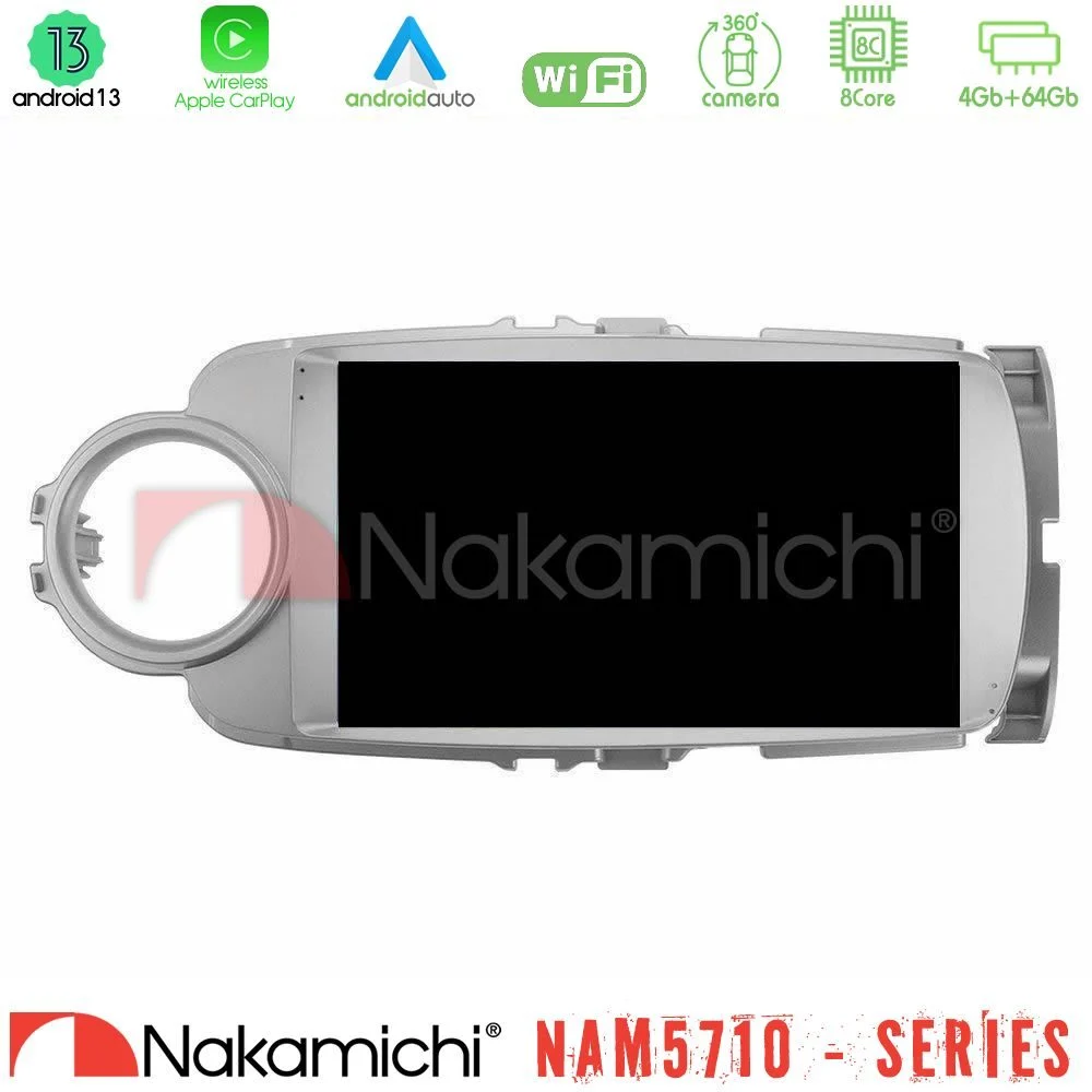 Nakamichi NAM5710 Series 8Core Android13 4+64GB  Toyota Yaris Navigation Multimedia Tablet 9"