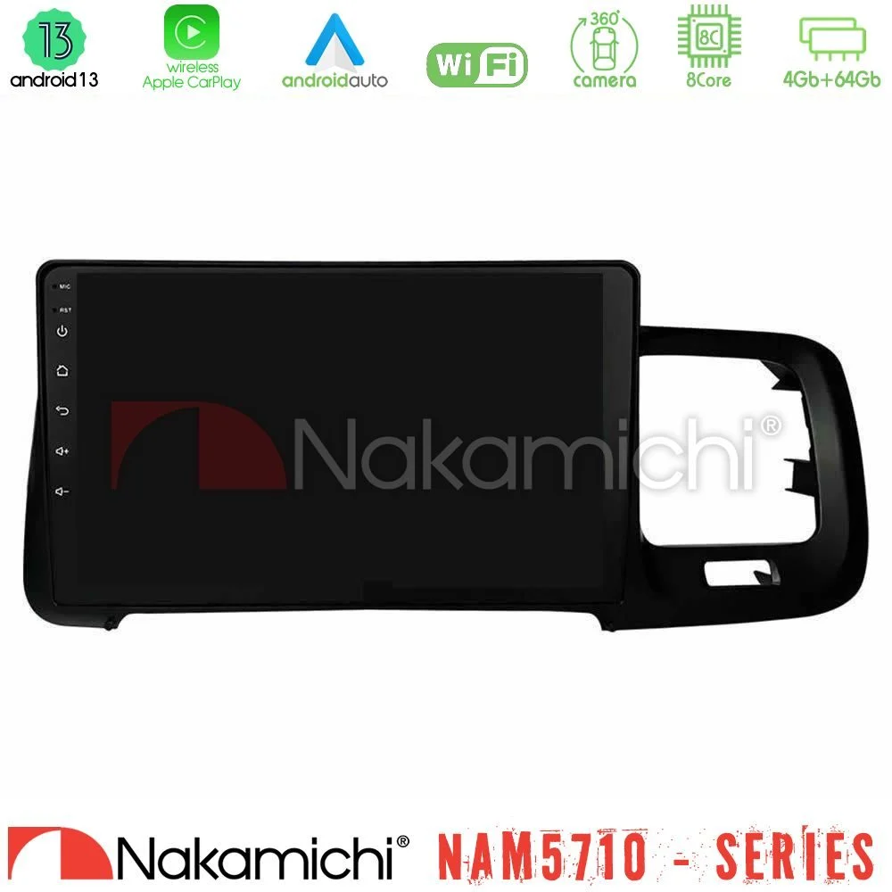 Nakamichi NAM5710 Series 8Core Android13 4+64GB Volvo S60 2010-2018 Navigation Multimedia Tablet 9"