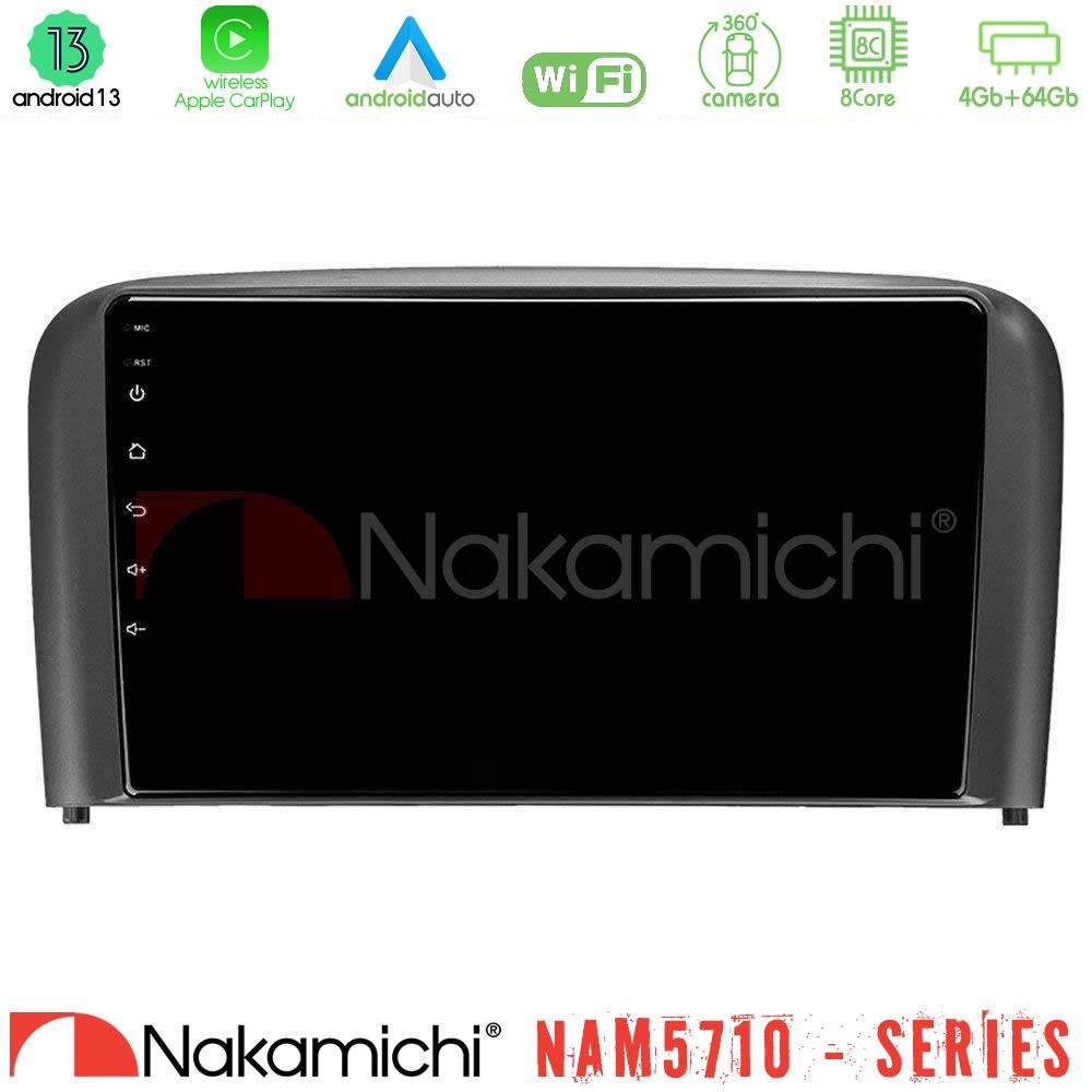 Nakamichi NAM5710 Series 8Core Android13 4+64GB  Volvo S80 1998-2006 Navigation Multimedia Tablet 9"