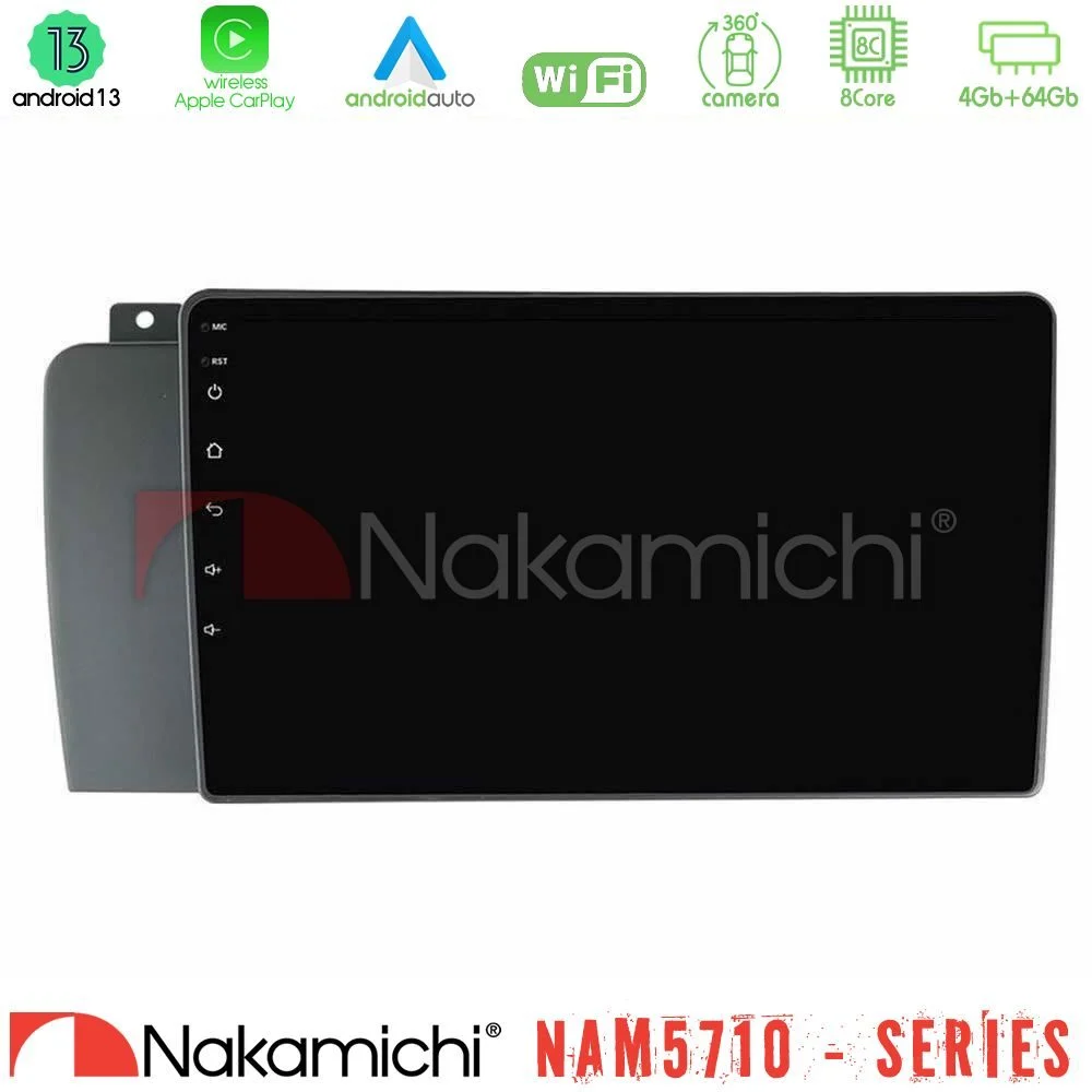 Nakamichi NAM5710 Series 8Core Android13 4+64GB Volvo S60 2004-2009 Navigation Multimedia Tablet 9"