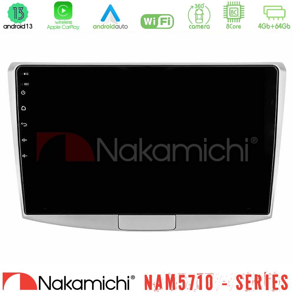 Nakamichi NAM5710 Series 8Core Android13 4+64GB  VW Passat Navigation Multimedia Tablet 10"