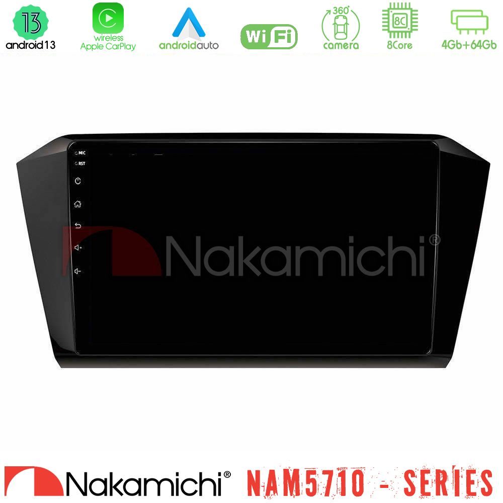 Nakamichi NAM5710 Series 8Core Android13 4+64GB  VW Passat Navigation Multimedia Tablet 10"
