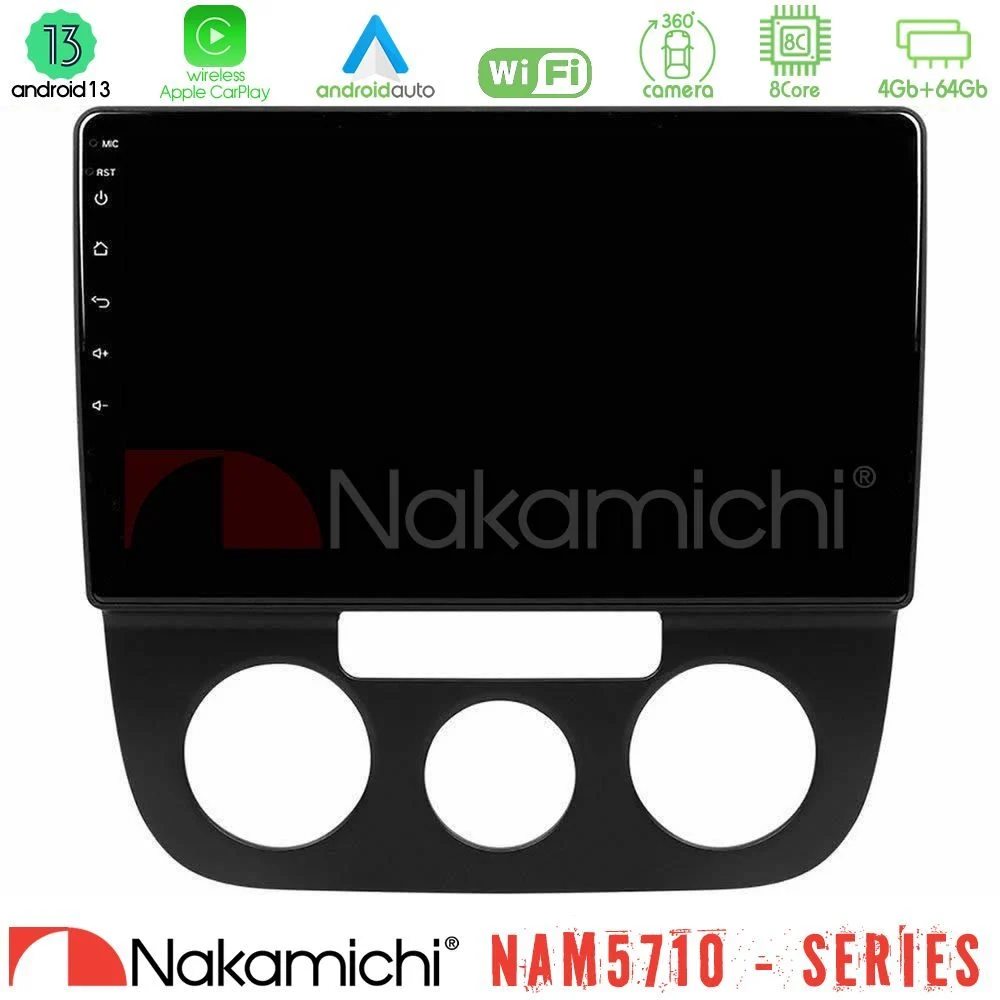 Nakamichi NAM5710 Series 8Core Android13 4+64GB  VW Jetta Navigation Multimedia Tablet 10"