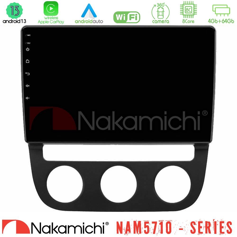 Nakamichi NAM5710 Series 8Core Android13 4+64GB  VW Jetta Navigation Multimedia Tablet 10"