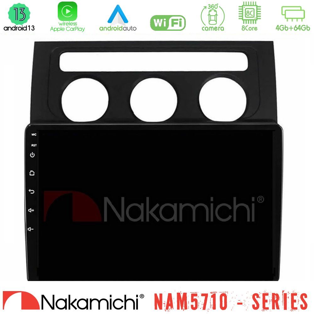 Nakamichi NAM5710 Series 8Core Android13 4+64GB     VW Touran 2003-2011 Navigation Multimedia Tablet 10"