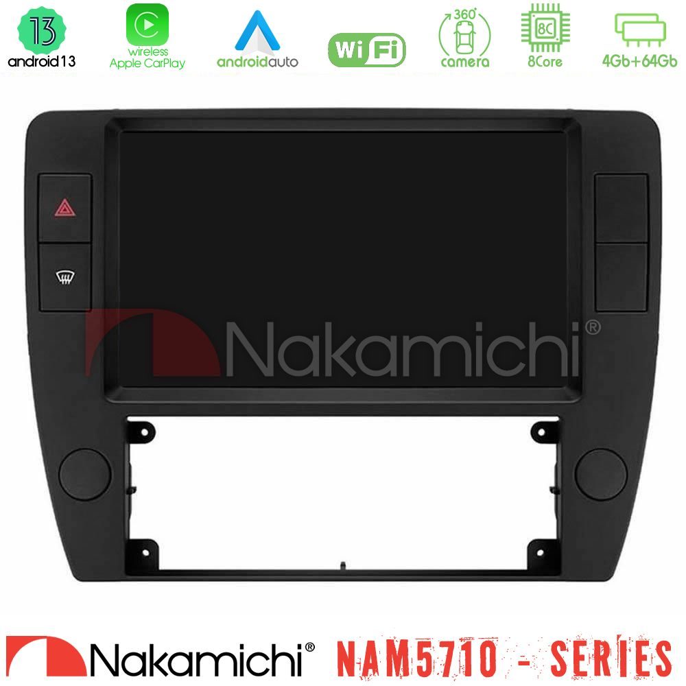 Nakamichi NAM5710 Series 8Core Android13 4+64GB  VW Passat B5 2001-2005 Navigation Multimedia Tablet 9"