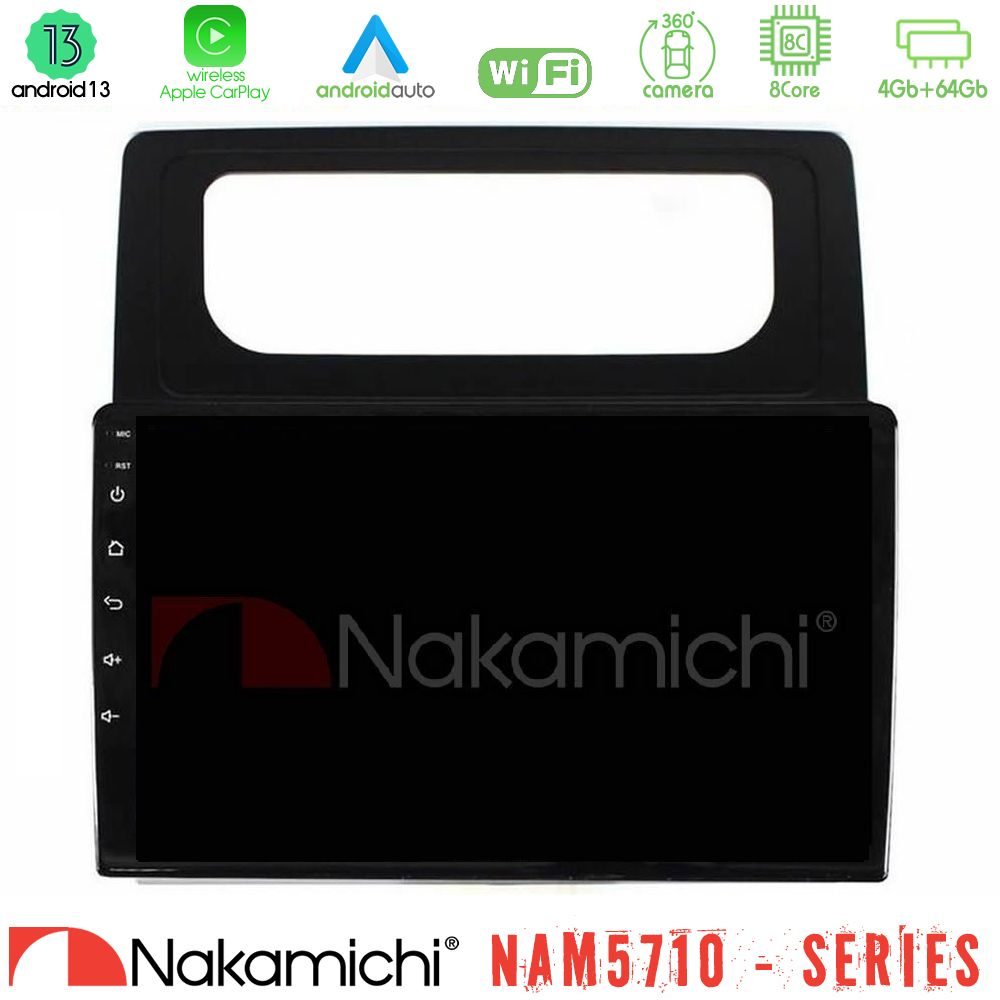 Nakamichi NAM5710 Series 8Core Android13 4+64GB VW Caddy 2004-2014 Navigation Multimedia Tablet 10"