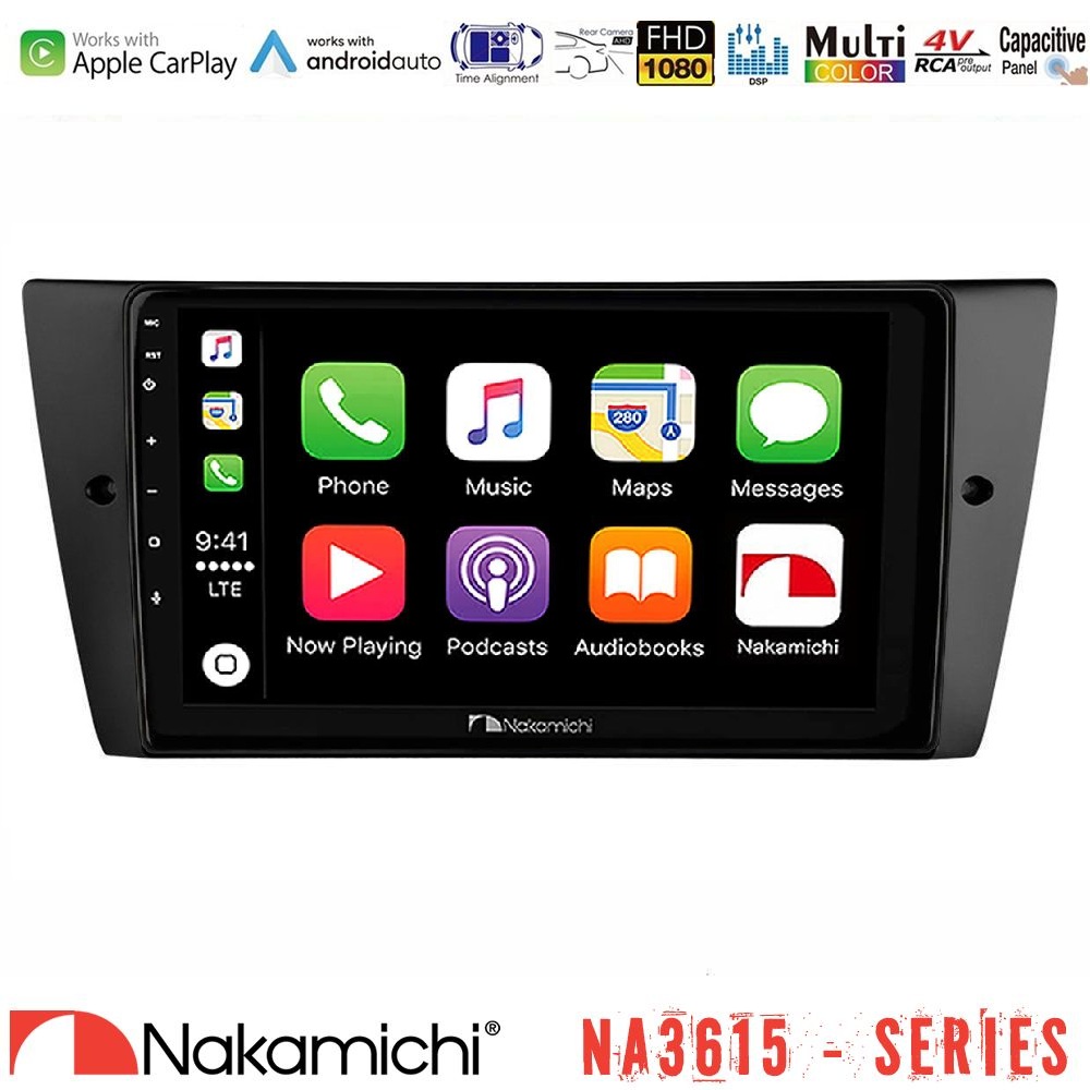 Nakamichi NA3615 Series Με Wireless Carplay & Android Auto BMW 3 Series 2006-2011 Media Station Tablet 9"