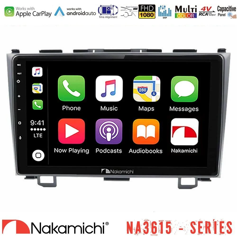 Nakamichi NA3615 Series Με Wireless Carplay & Android Auto Honda CRV Media Station Tablet 9"