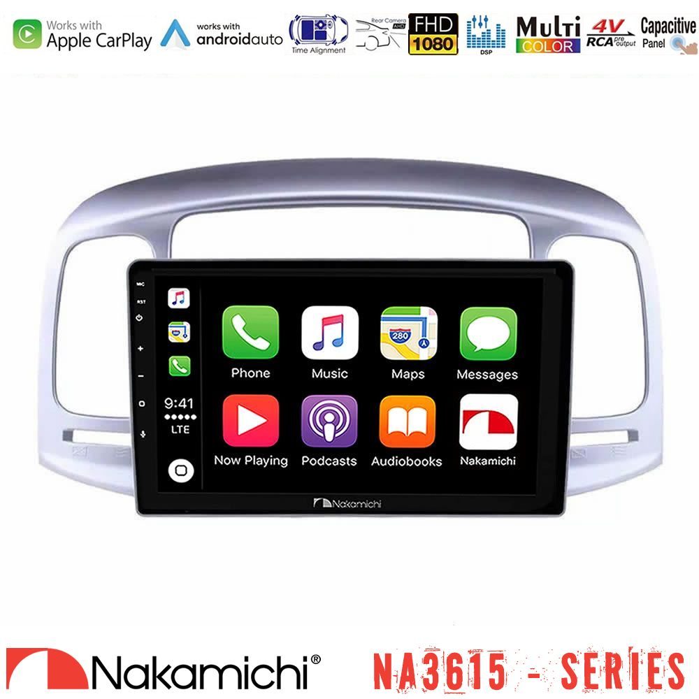 Nakamichi NA3615 Series Με Wireless Carplay & Android Auto Hyundai Accent 2006-2011 Media Station Tablet 9"