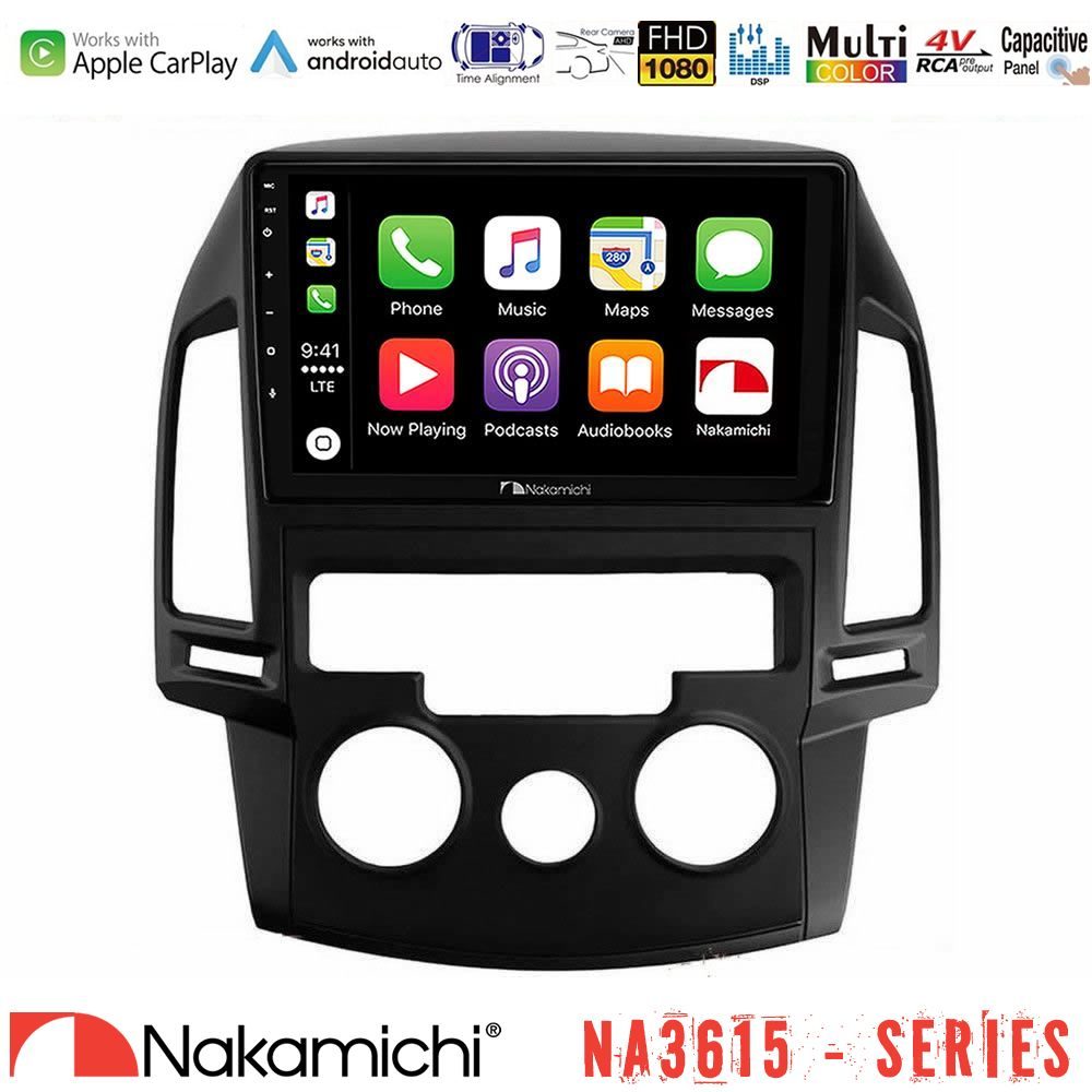Nakamichi NA3615 Series Με Wireless Carplay & Android Auto Hyundai i30 2007-2012 Manual A/C Media Station Tablet 9"