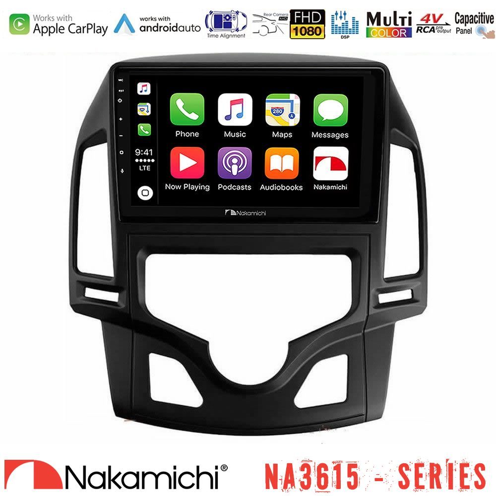 Nakamichi NA3615 Series Με Wireless Carplay & Android Auto Hyundai i30 2007-2012 Auto A/C Media Station Tablet 9"