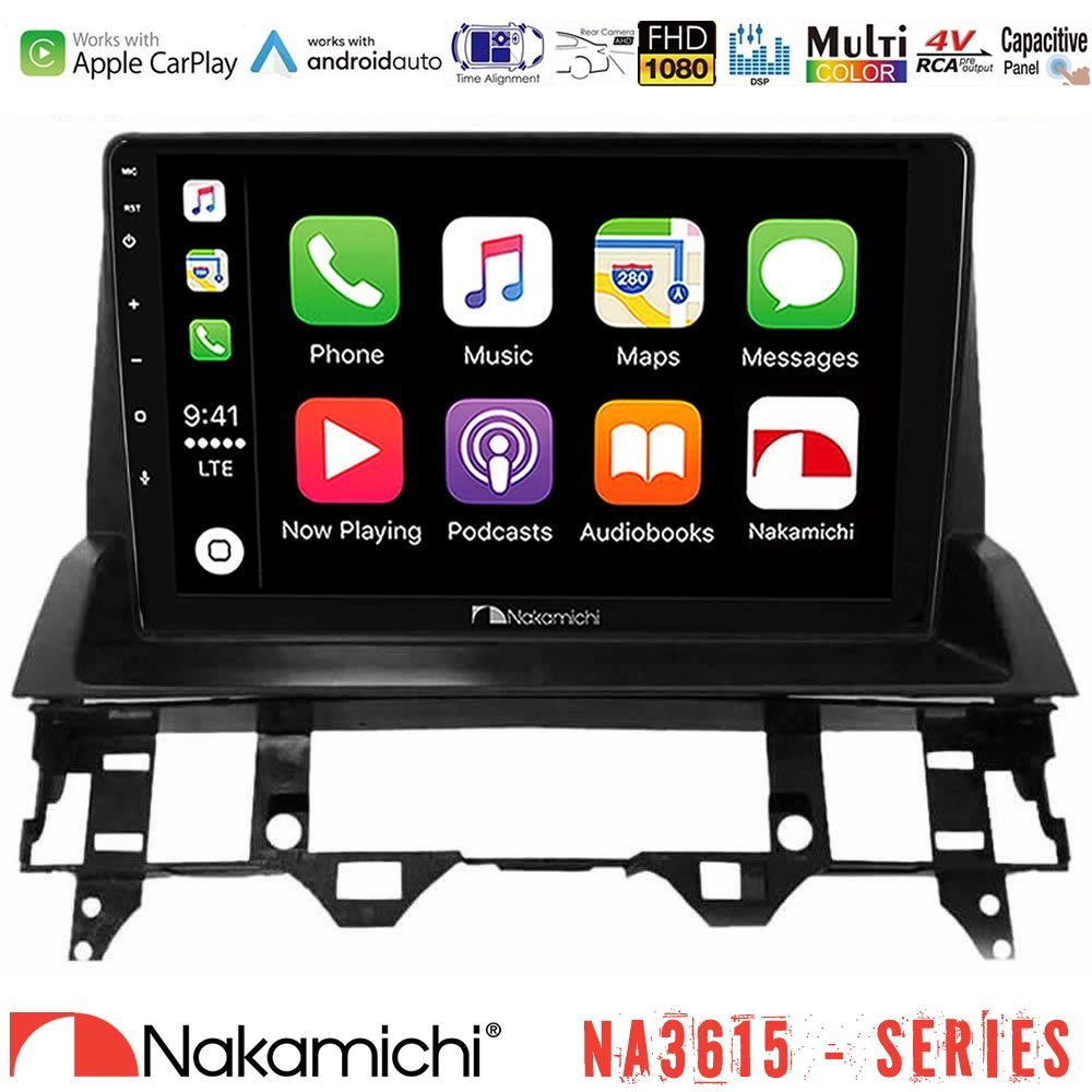 Nakamichi NA3615 Series Με Wireless Carplay & Android Auto Mazda6 2002-2006 Media Station Tablet 9"