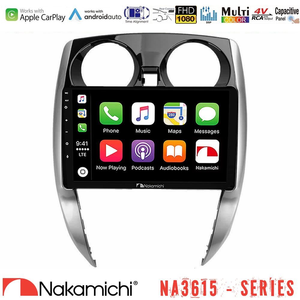 Nakamichi NA3615 Series Με Wireless Carplay & Android Auto Nissan Note 2013-2018 Media Station Tablet 9"