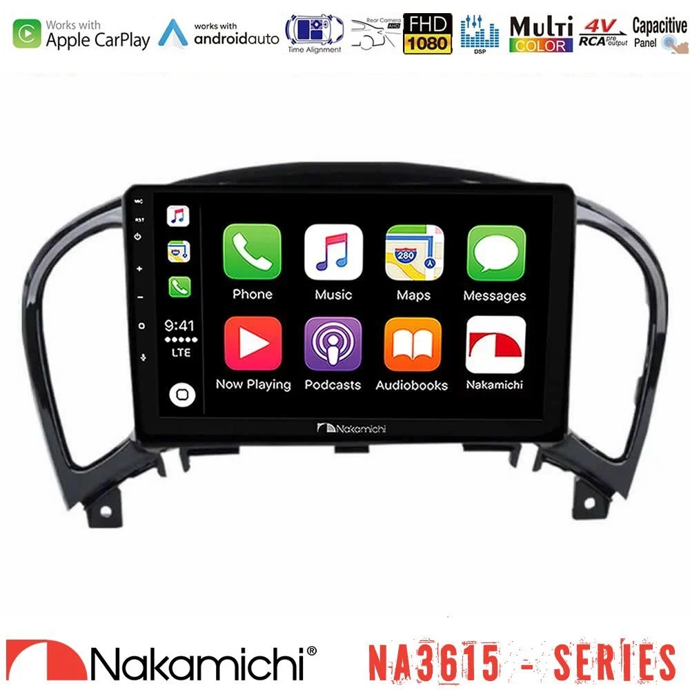 Nakamichi NA3615 Series Με Wireless Carplay & Android Auto Nissan Juke Media Station Tablet 9"
