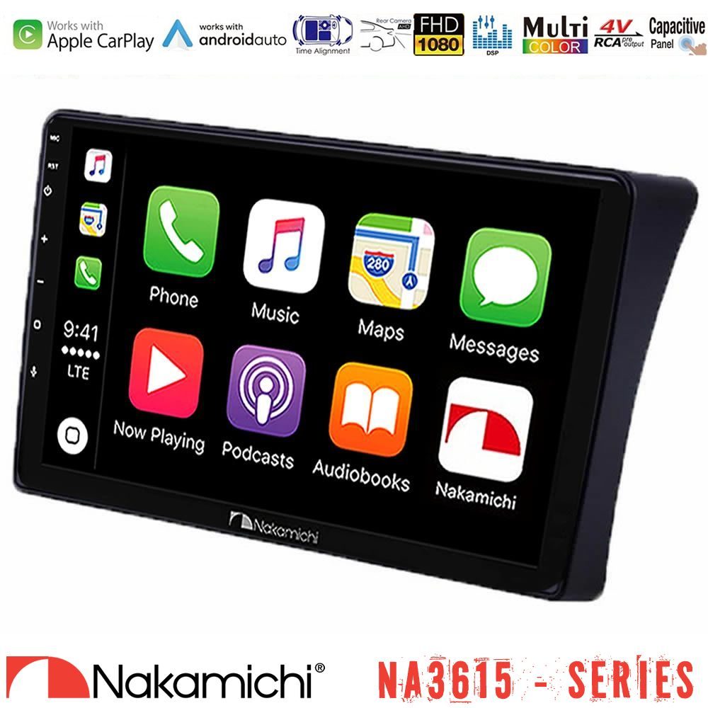 Nakamichi NA3615 Series Με Wireless Carplay & Android Auto Nissan Navara D40 Media Station Tablet 9"