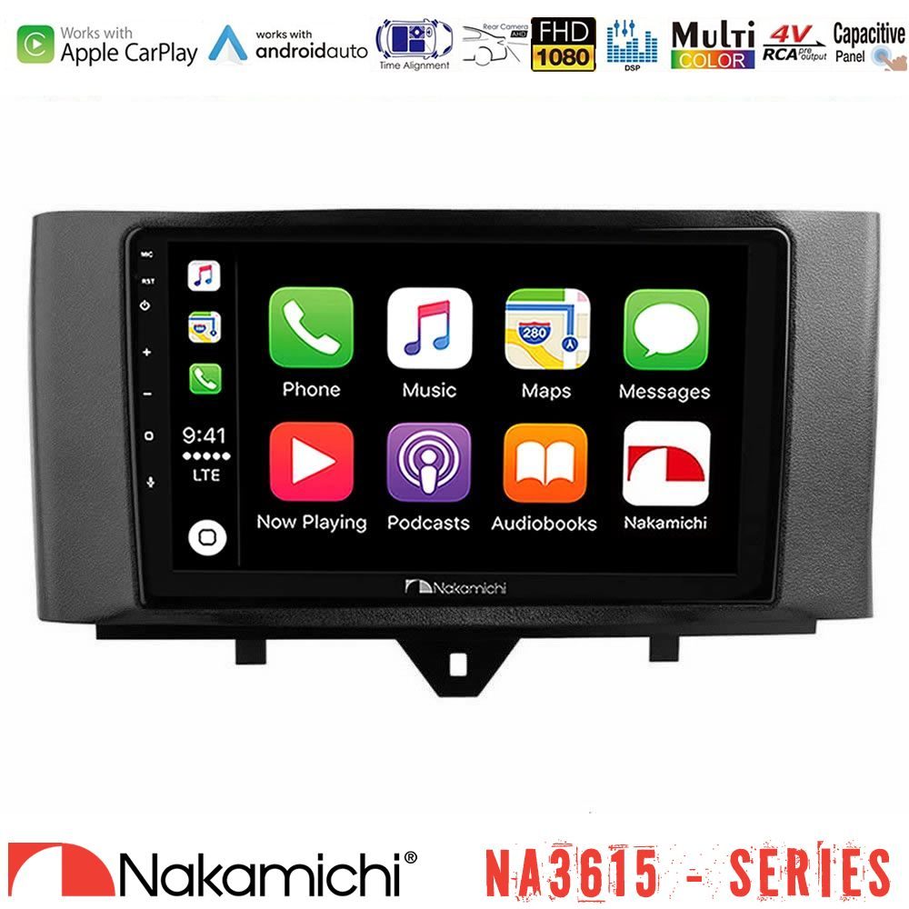 Nakamichi NA3615 Series Με Wireless Carplay & Android Auto Smart 451 Facelift Media Station Tablet 9"