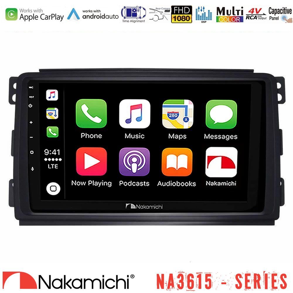 Nakamichi NA3615 Series Με Wireless Carplay & Android Auto Smart 451 Media Station Tablet 9"