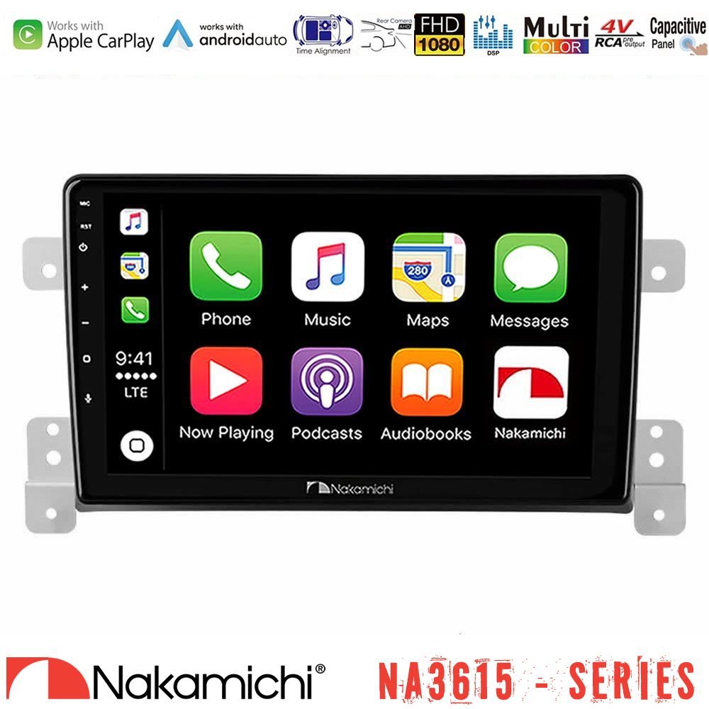 Nakamichi NA3615 Series Με Wireless Carplay & Android Auto Suzuki Grand Vitara Media Station Tablet 9"