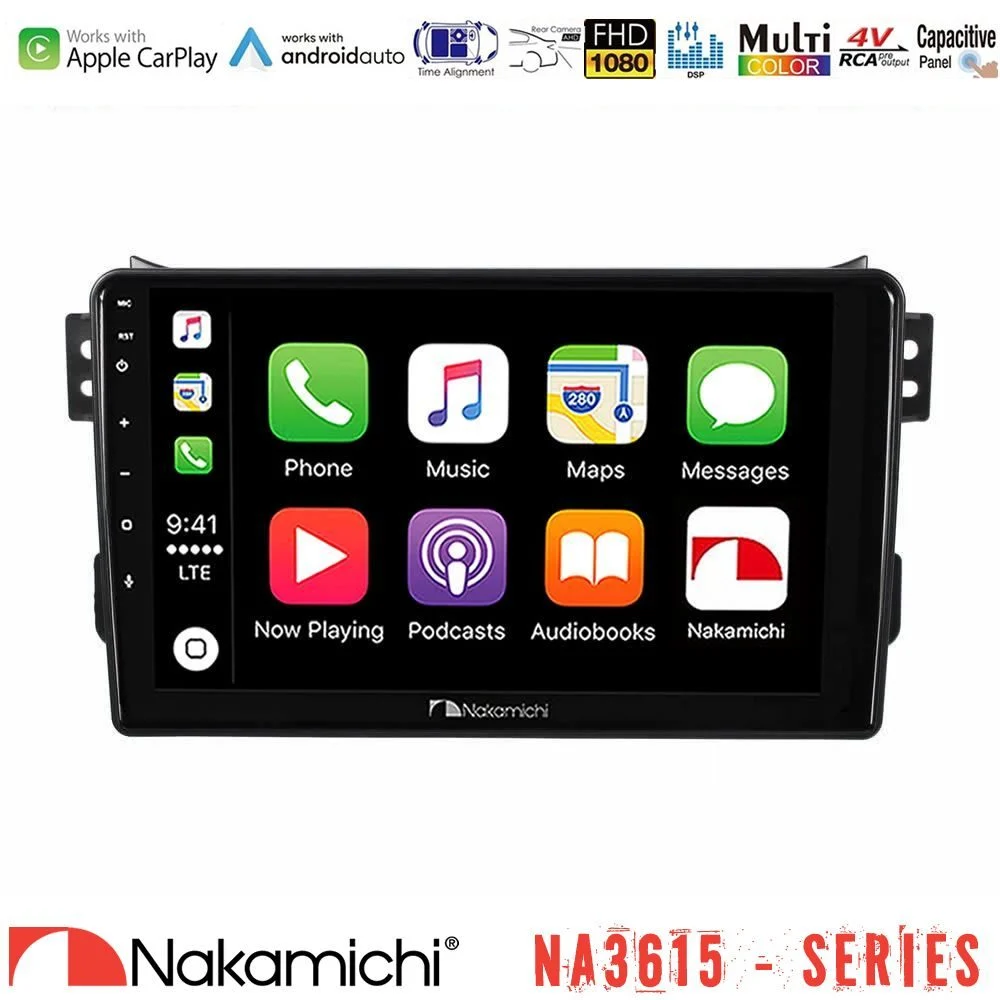 Nakamichi NA3615 Series Με Wireless Carplay & Android Auto  Suzuki Splash amp; Opel Agila 2008-2014 Media Station Tablet 9"