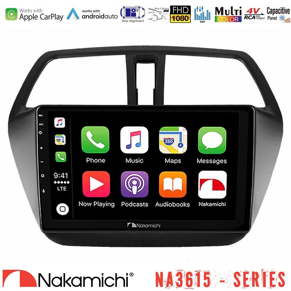 Nakamichi NA3615 Series Με Wireless Carplay & Android Auto Suzuki SX4 S-Cross Media Station Tablet 9"