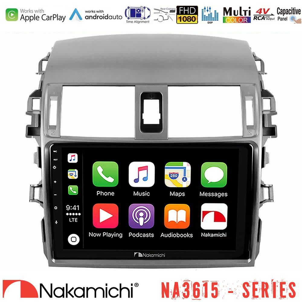 Nakamichi NA3615 Series Με Wireless Carplay & Android Auto Toyota Corolla 2008-2010 Media Station Tablet 9"