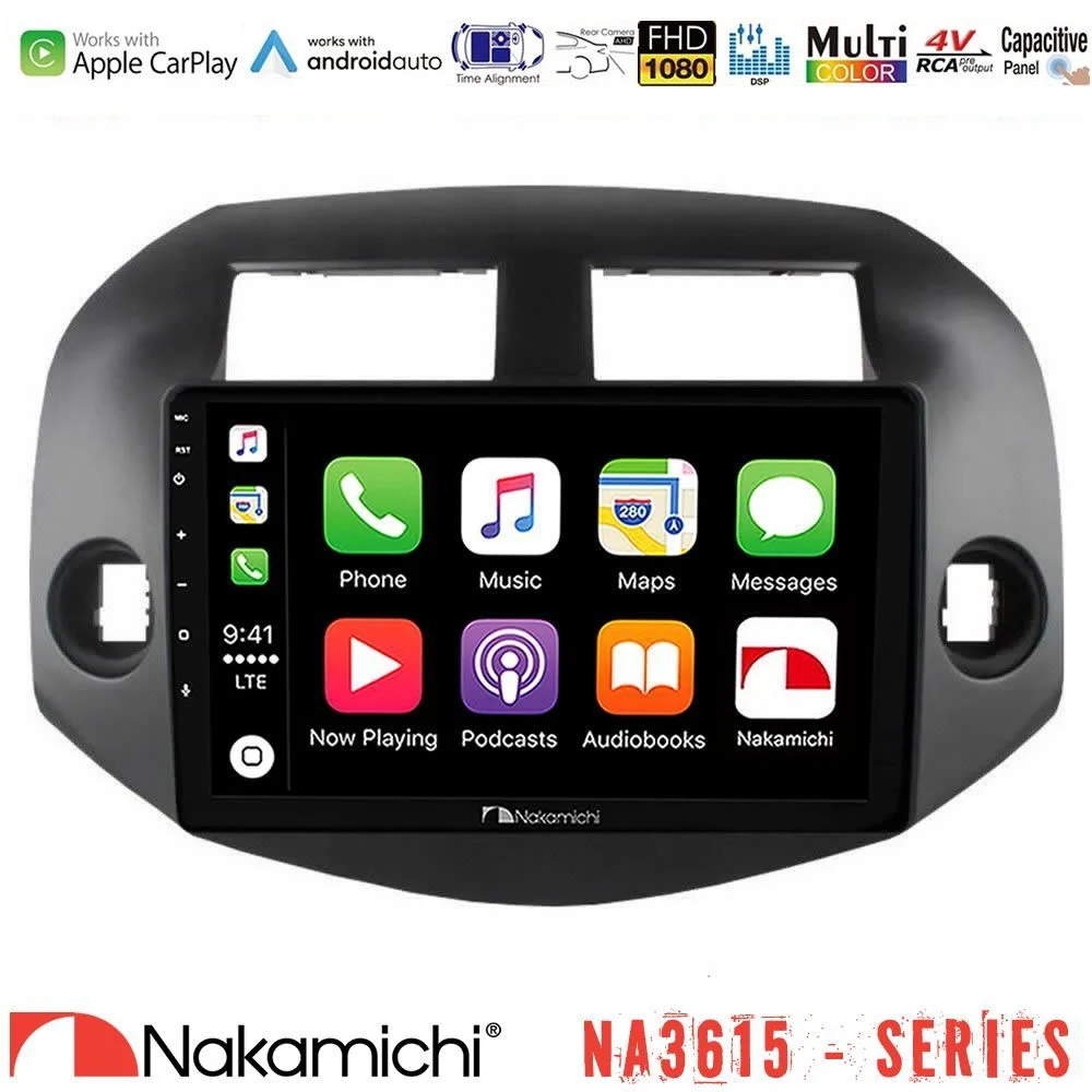 Nakamichi NA3615 Series Με Wireless Carplay & Android Auto Toyota Rav4 2006-2012 Media Station Tablet 9"